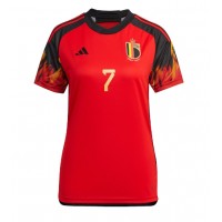 Camisa de Futebol Bélgica Kevin De Bruyne #7 Equipamento Principal Mulheres Mundo 2022 Manga Curta